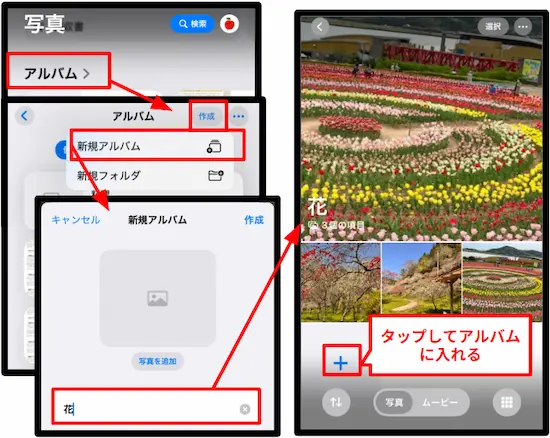 アルバムを作っていれておく
