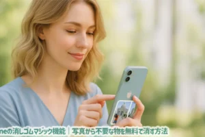 iPhoneの消しゴムマジック機能｜写真から不要な物を無料で消す方法