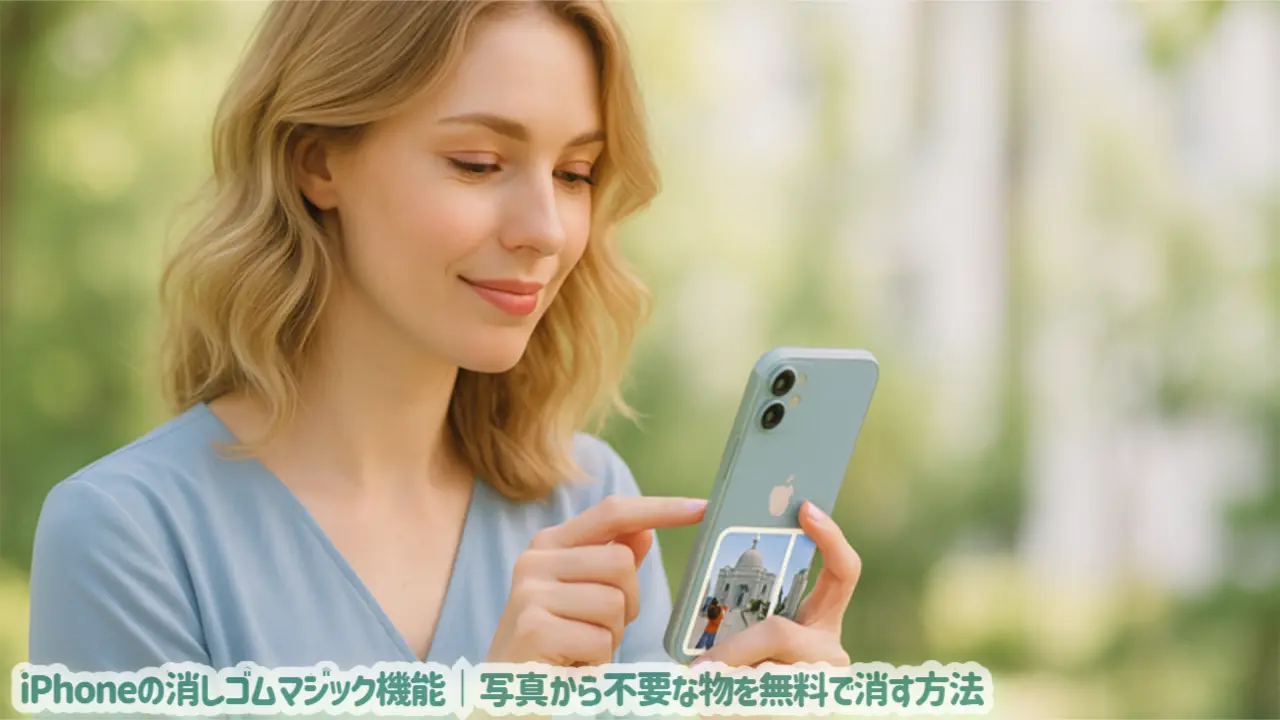 iPhoneの消しゴムマジック機能｜写真から不要な物を無料で消す方法