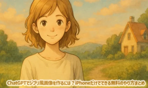 ChatGPTでジブリ風画像を作るには？iPhoneだけでできる無料のやり方まとめ