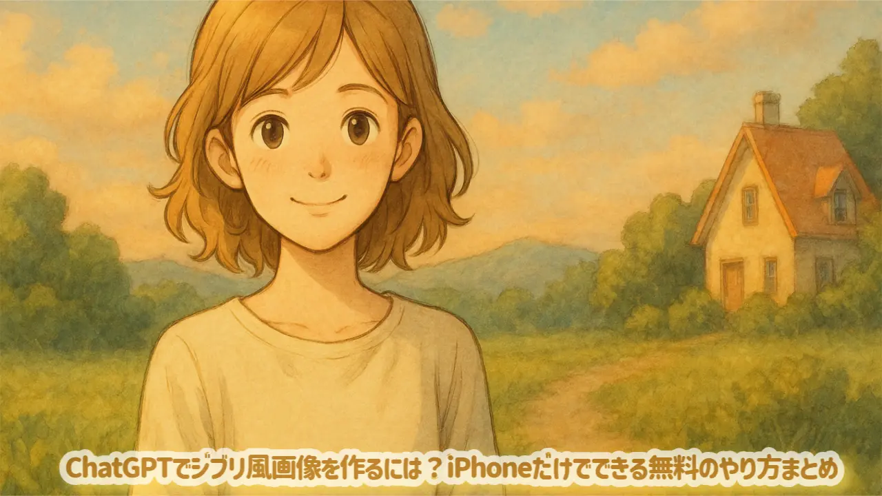 ChatGPTでジブリ風画像を作るには？iPhoneだけでできる無料のやり方まとめ
