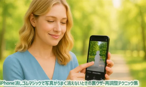 iPhone消しゴムマジックで写真がうまく消えないときの裏ワザ・再調整テクニック集