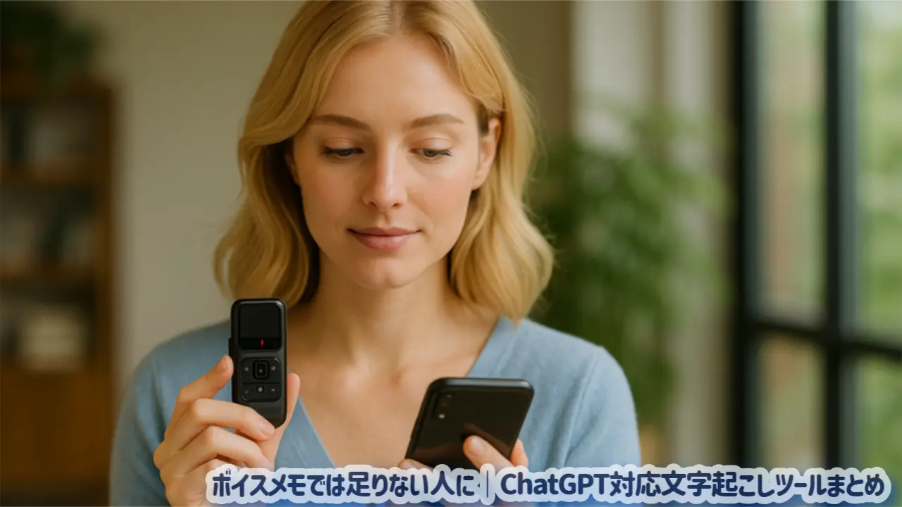 ボイスメモでは足りない人に｜ChatGPT対応文字起こしツールまとめ