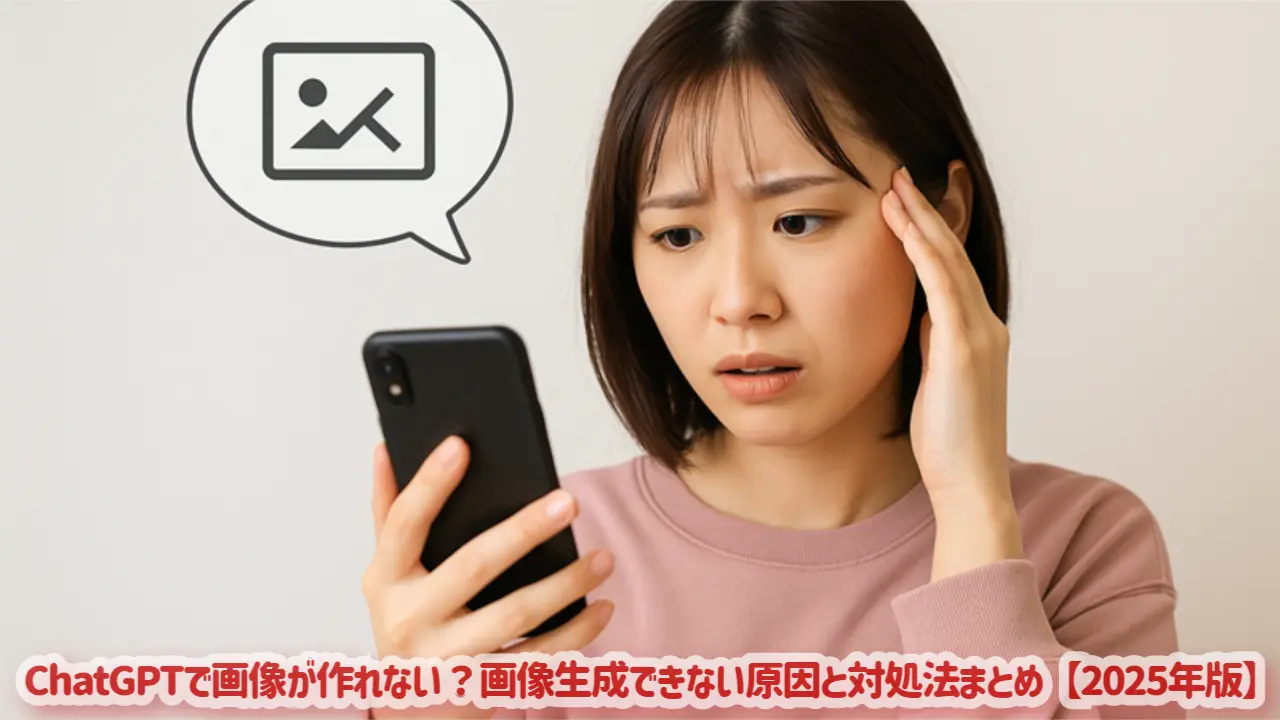 ChatGPTで画像が作れない？画像生成できない原因と対処法まとめ【2025年版