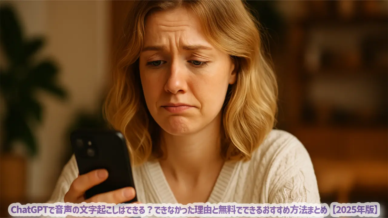 ChatGPTで音声の文字起こしはできる？できなかった理由と無料でできるおすすめ方法まとめ【2025年版】