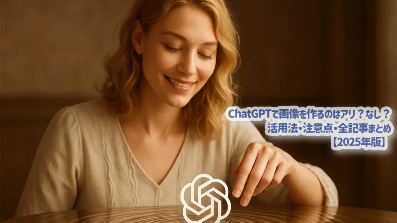 ChatGPTで画像を作るのはアリ？なし？活用法・注意点・全記事まとめ【2025年版】
