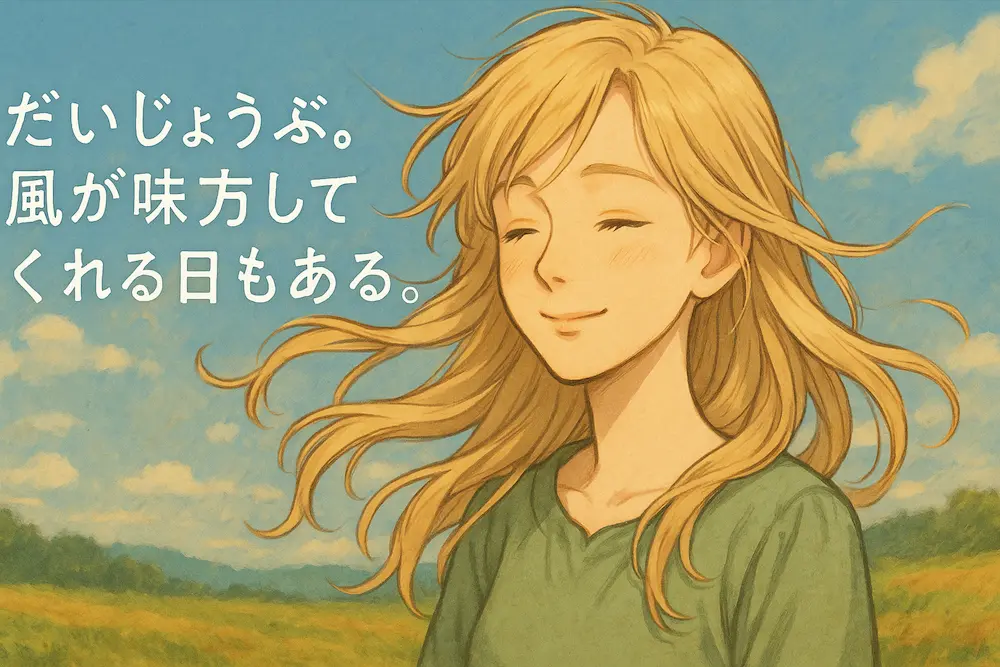 ChatGPTに名言に添えて画像を生成したもらう(ジブリ風)