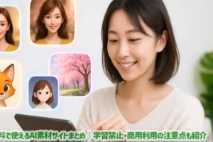 無料で使えるAI素材サイトまとめ｜学習禁止・商用利用の注意点も紹介