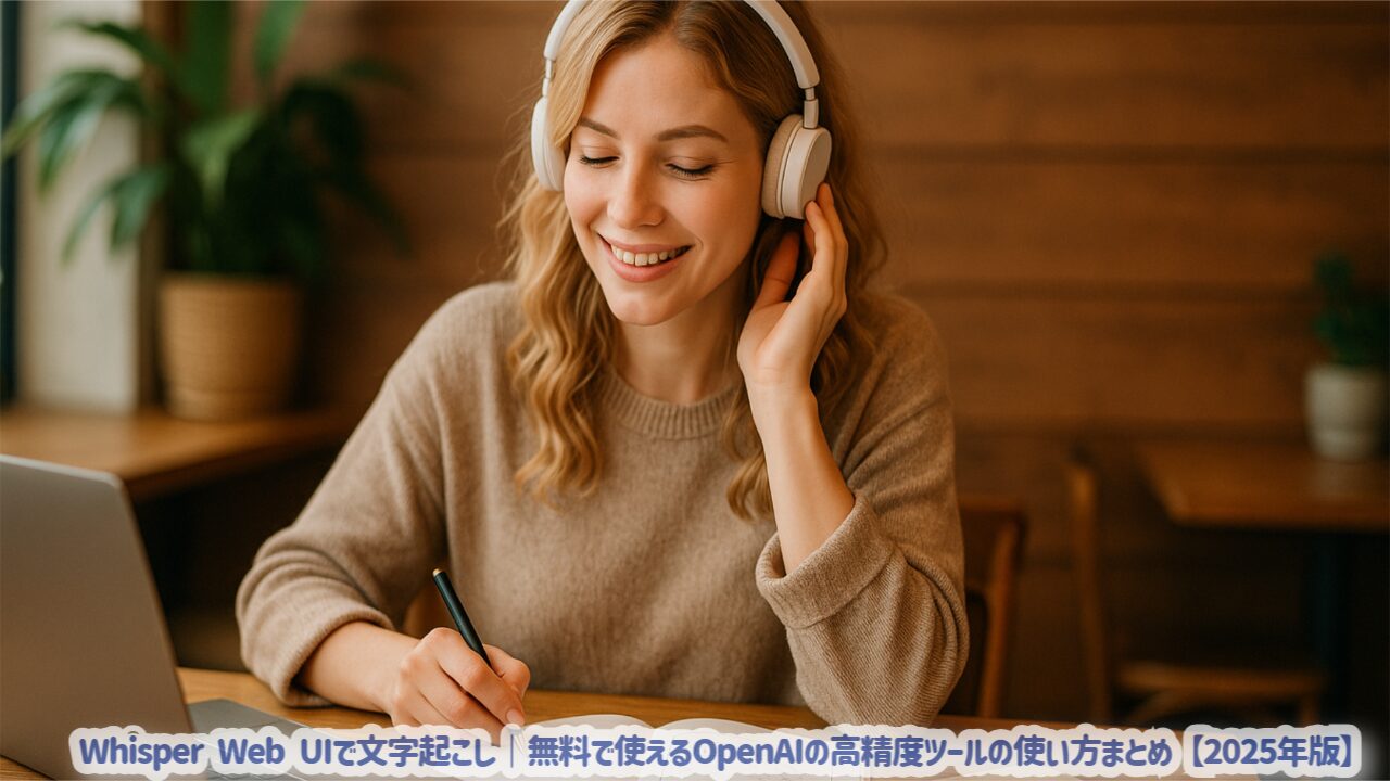 Whisper Web UIで文字起こし｜無料で使えるOpenAIの高精度ツールの使い方まとめ【2025年版】