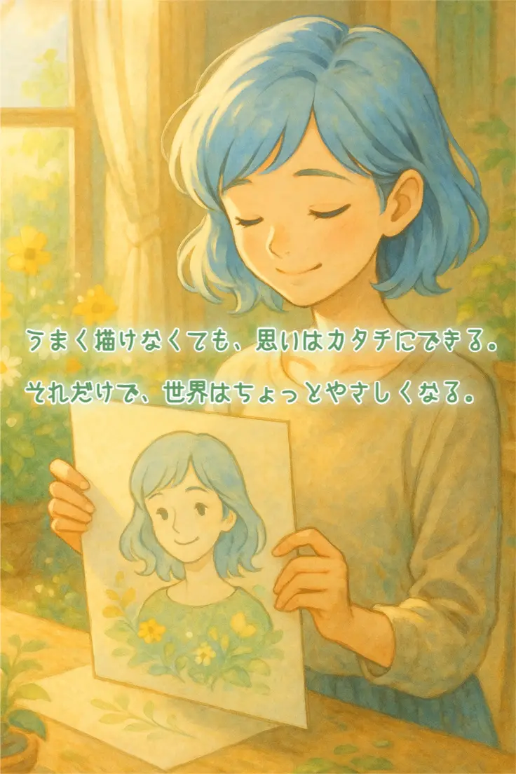うまく描けなくても、思いはカタチにできる。
それだけで、世界はちょっとやさしくなる。