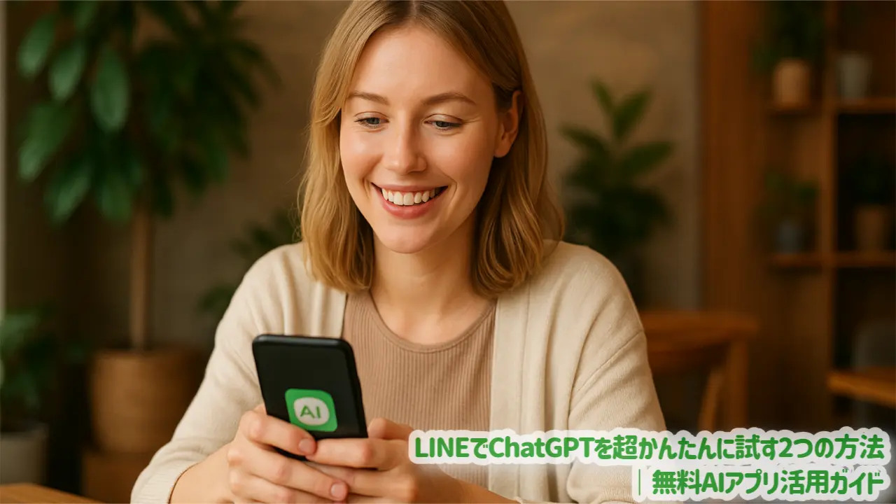LINEでChatGPTを超かんたんに試す2つの方法｜無料AIアプリ活用ガイド