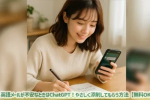英語メールが不安なときはChatGPT！やさしく添削してもらう方法【無料OK】