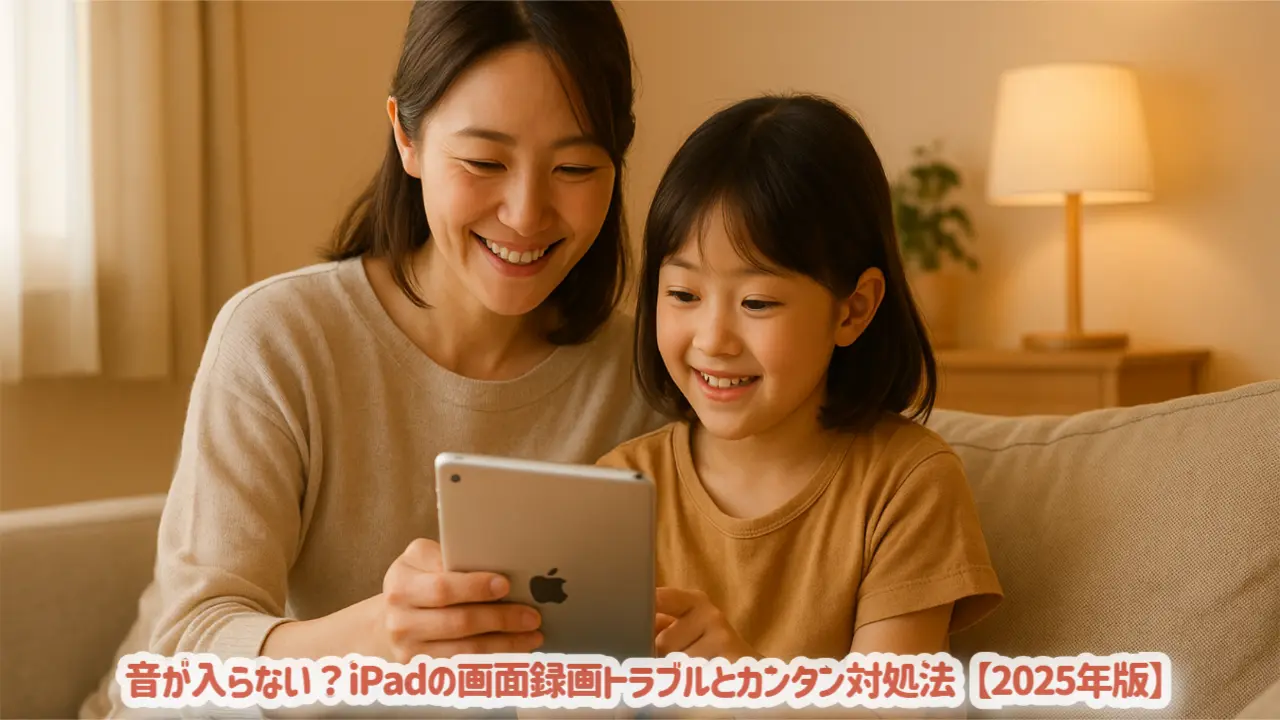 音が入らない？iPadの画面録画トラブルとカンタン対処法【2025年版】
