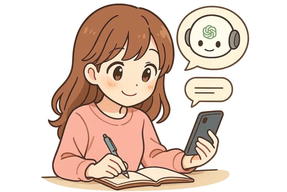 ChatGPTを活用すれば、まるで専属の先生がそばいる感じで日記を書ける