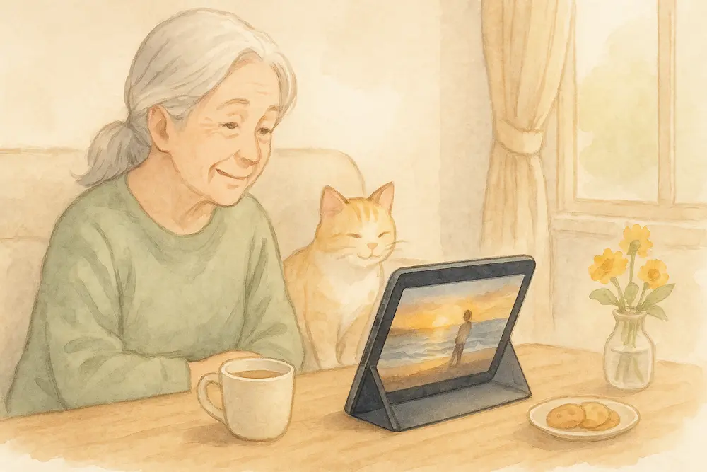 iPadで猫とゆっくり動画を楽しむ