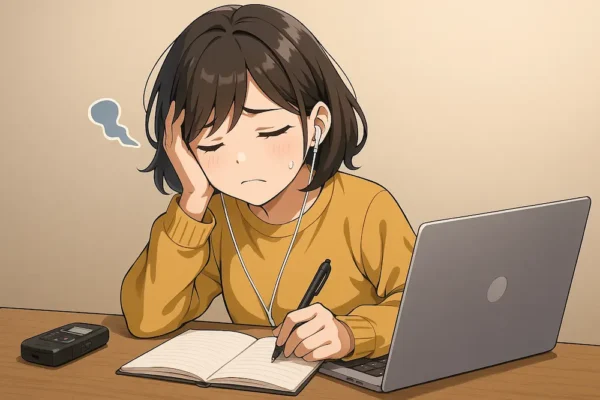 文字起こしに疲れた人