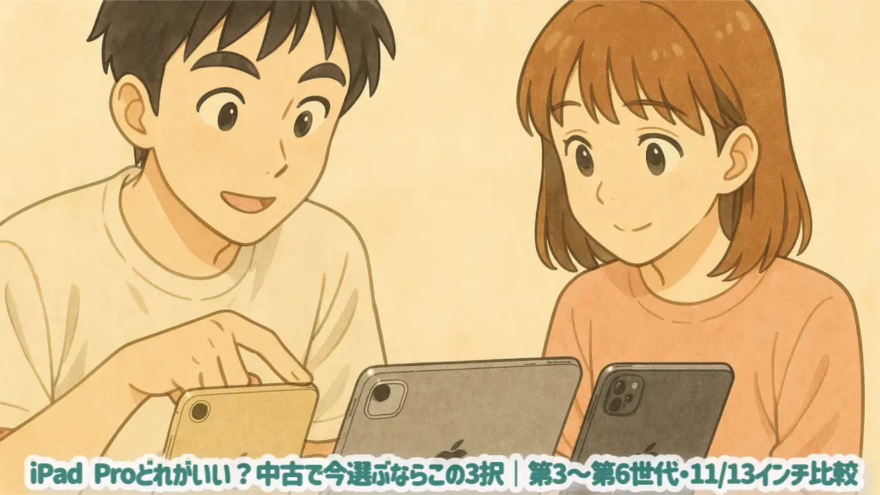 iPad Proどれがいい？中古で今選ぶならこの3択｜第3〜第6世代・11_13インチ比較