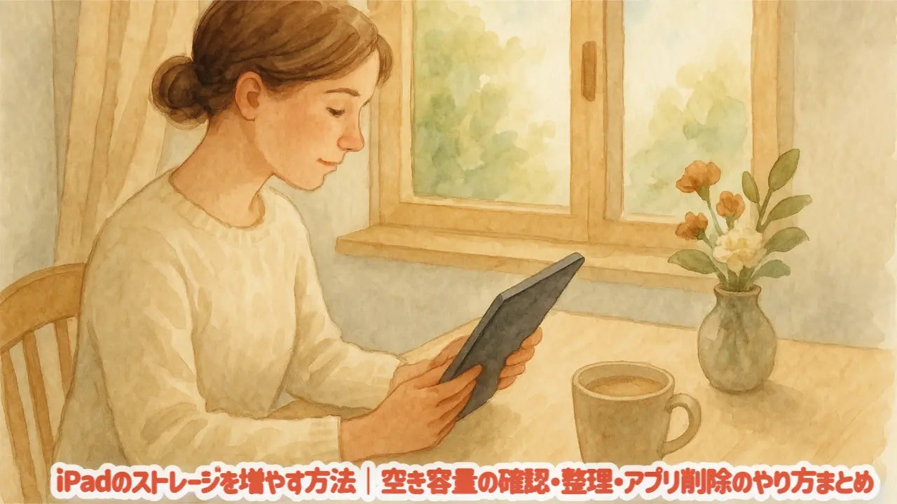 iPadのストレージを増やす方法｜空き容量の確認・整理・アプリ削除のやり方まとめ