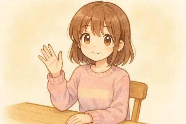 少し不安げだけど「大丈夫、一緒にやろうね」と優しく声をかける美少女