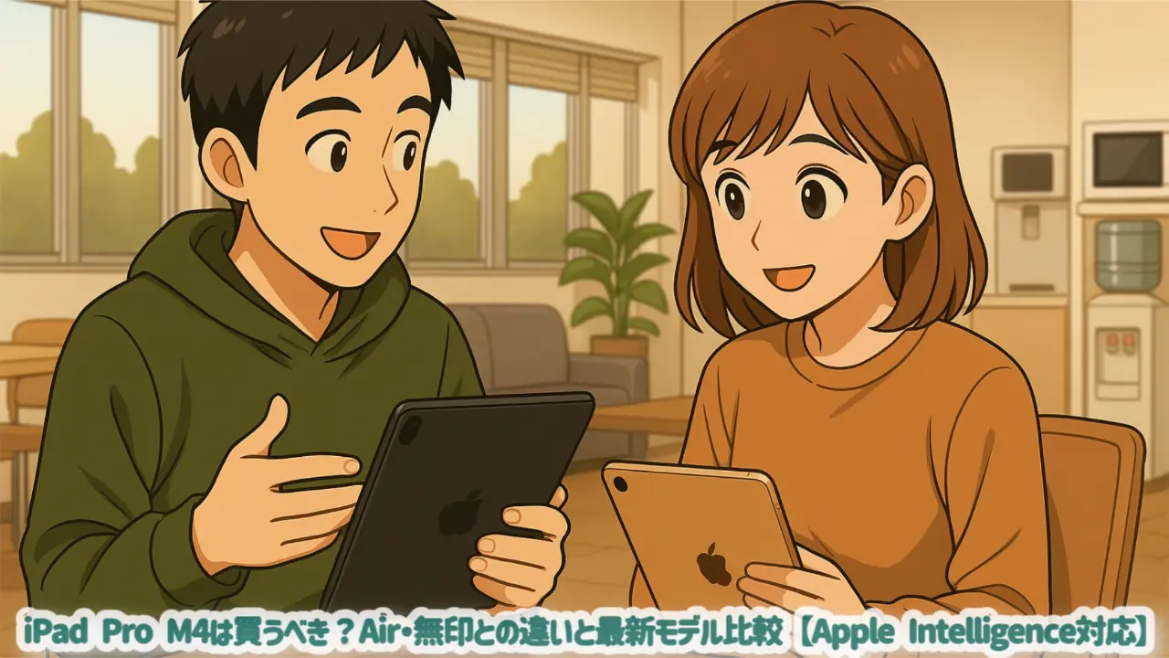 iPad Pro M4は買うべき？Air・無印との違いと最新モデル比較【Apple Intelligence対応】