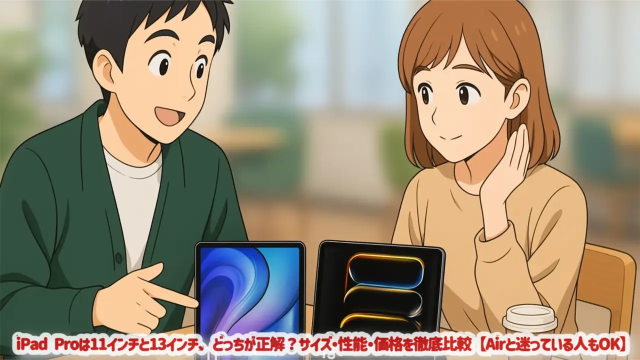 iPad Proは11インチと13インチ、どっちが正解？サイズ・性能・価格を徹底比較【Airと迷っている人もOK】