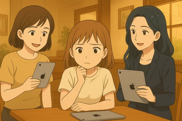 iPad miniかiPad Airかで悩む陽菜
