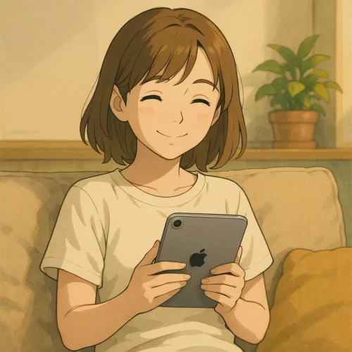おうちでごろごろiPad miniを見る