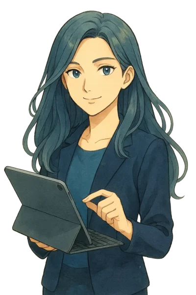 iPad Airを持って語るみさき