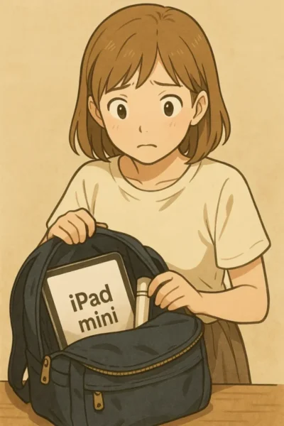 リュックにiPad miniを入れたい陽菜
