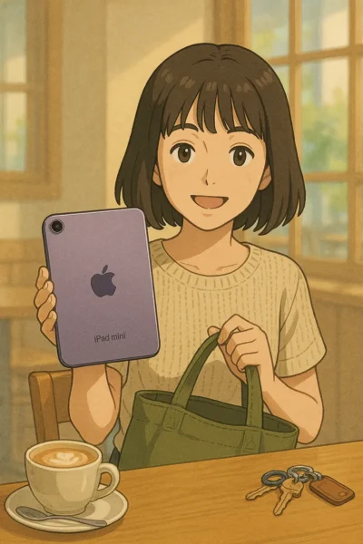 まなみはバッグにすっと入るiPad miniを愛用