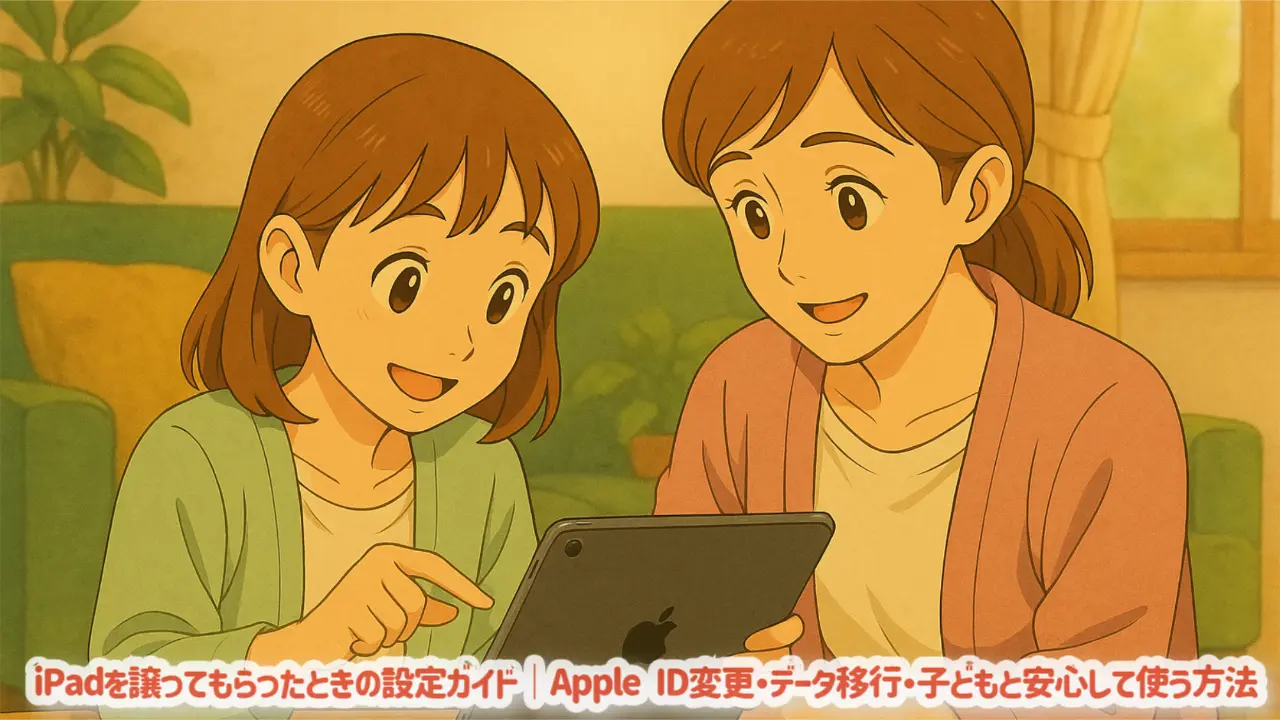 iPadを譲ってもらったときの設定ガイド｜Apple ID変更・データ移行・子どもと安心して使う方法