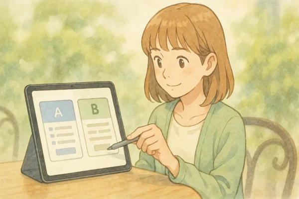 英作文添削：A/B文面カード