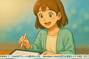 Apple Pencil × ChatGPTでノートを要点カード化｜Numbers・Anki対応＆復習1-3-7-14日【テンプレ配布】