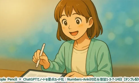 Apple Pencil × ChatGPTでノートを要点カード化｜Numbers・Anki対応＆復習1-3-7-14日【テンプレ配布】