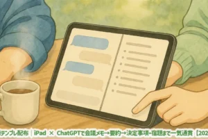 Split Viewで左ChatGPT・右メモを開く｜会議メモをその場で議事録にする