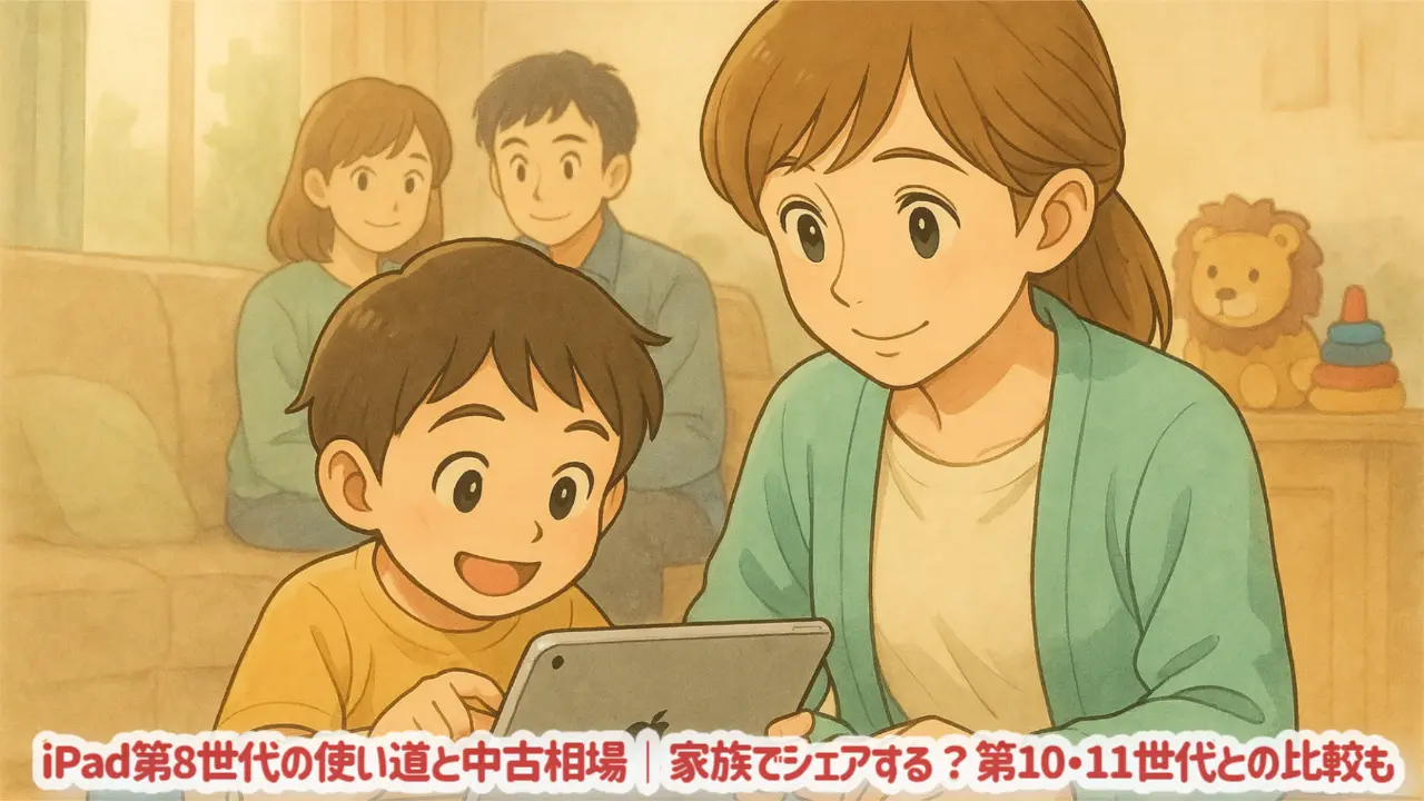 iPad第8世代の使い道と中古相場｜家族でシェアする？第10・11世代との比較も