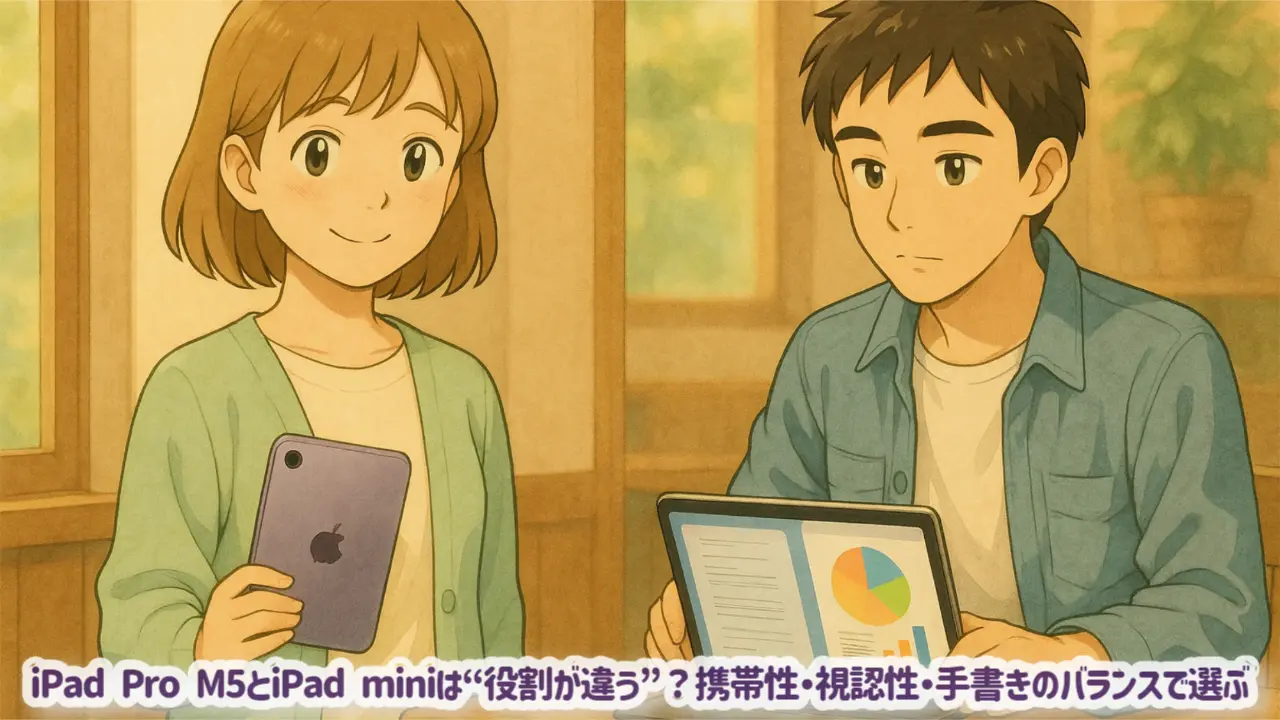 iPad Pro M5とiPad miniは“役割が違う”？携帯性・視認性・手書きのバランスで選ぶ