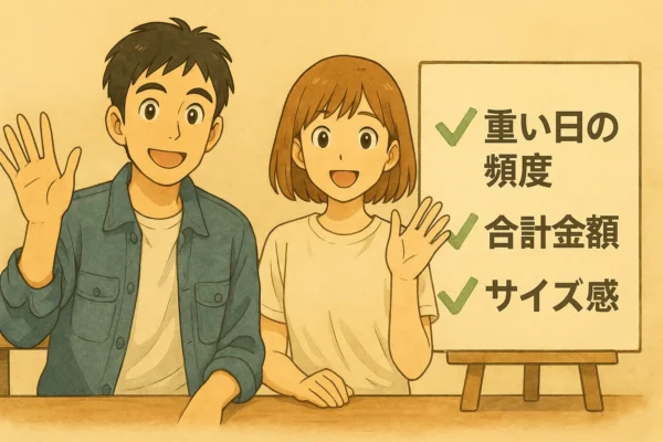 まとめ:重い日の頻度で選ぶ/合計金額で最終判断