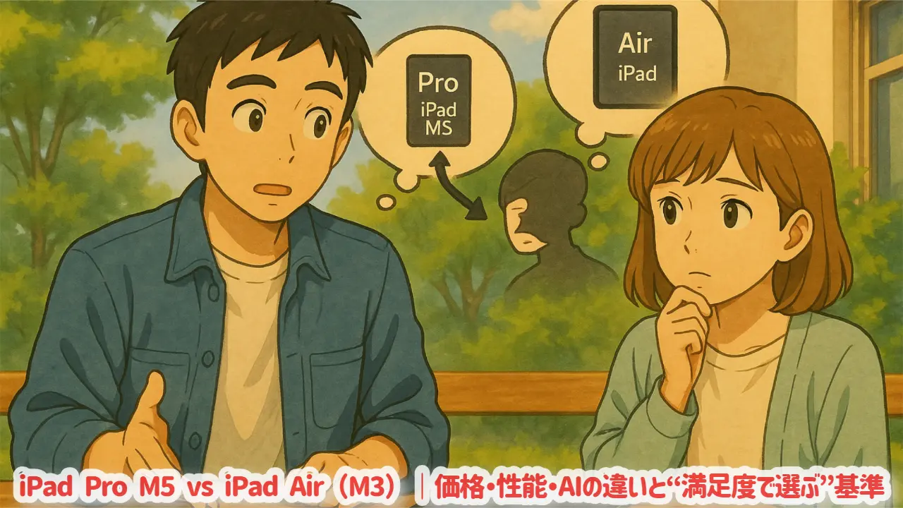 iPad Pro M5 vs iPad Air(M3)|価格・性能・AIの違いと“満足度で選ぶ”基準