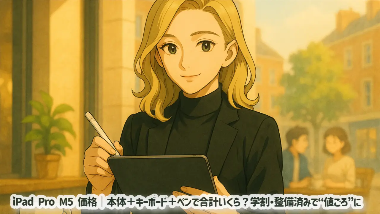 iPad Pro M5 価格|本体+キーボード+ペンで合計いくら?学割・整備済みで“値ごろ”に