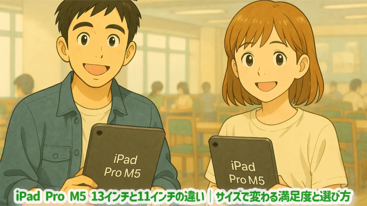 iPad Pro M5 13インチと11インチの違い|サイズで変わる満足度と選び方