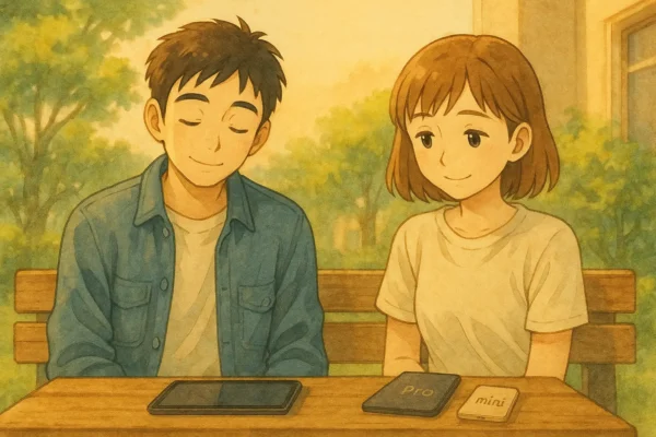 ベンチの2人「速さが欲しければPro。迷ってOK。」