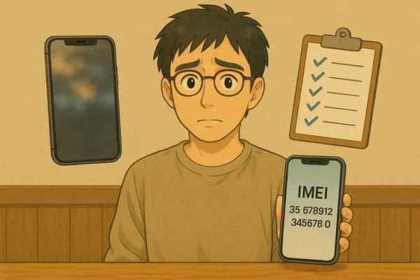 Satoshi verifies IMEI and a seven-point checklist for used iPhone.