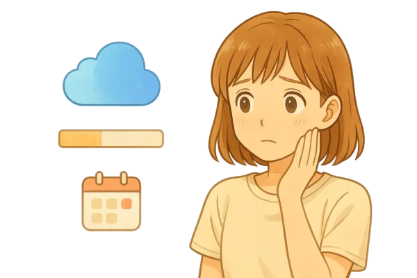 iCloudバックアップ・空き容量・実施タイミングの3チェック図解