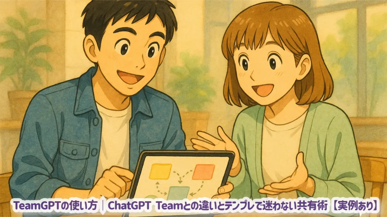 TeamGPTの使い方|ChatGPT Teamとの違いとテンプレで迷わない共有術【実例あり】