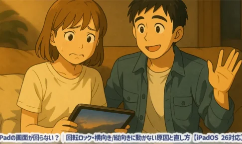 iPadの画面が回らない？｜回転ロック・横向き/縦向きに動かない原因と直し方【iPadOS 26対応】