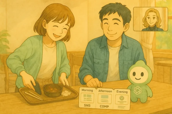 昼休み、情報の波を“3枚のカード”に