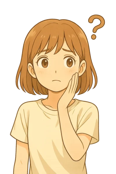 陽菜のクローズアップ — 少し不安そうにiPadを取り出す表情