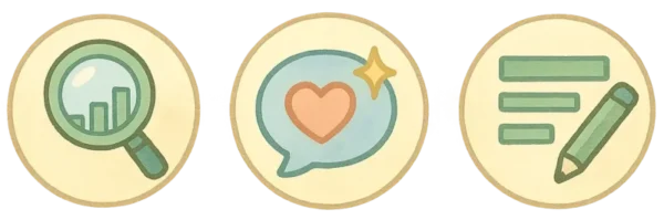 テンプレ用アイコン(マーケ・SNS・記事構成)