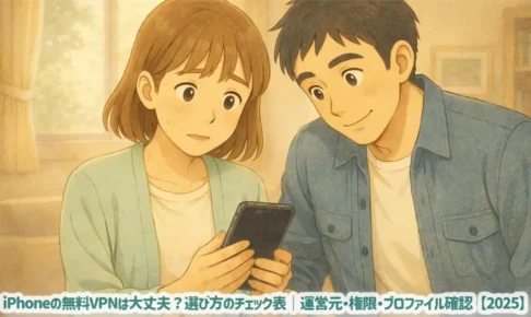 iPhoneの無料VPNは大丈夫？選び方のチェック表｜運営元・権限・プロファイル確認【2025】